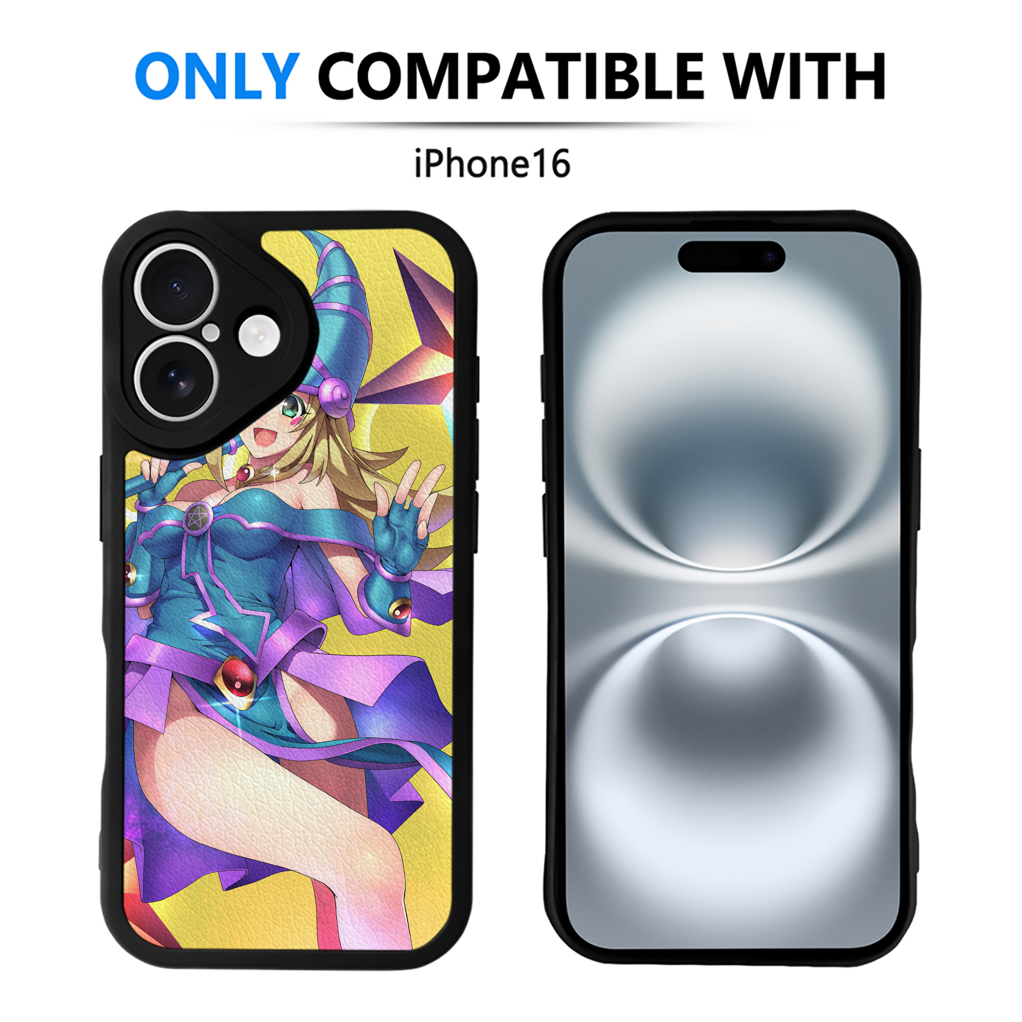 （画像用） 遊☆戯☆王 Yu-Gi-Oh! 【iPhone 16シリーズ対応】シリコンスマホケース（レザー調） 材質：シリコン